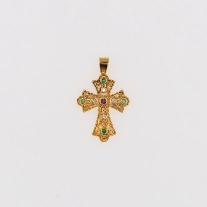 Εικόνα της Χρυσός K14 Σταυρός Βυζαντινού Ύφους