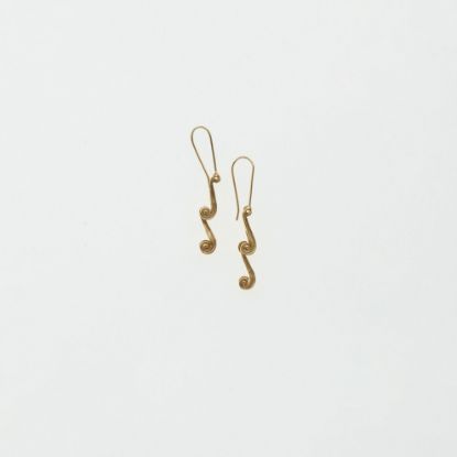 Εικόνα της Χρυσά K14 Σκουλαρίκια Αρχαϊκού Ύφους