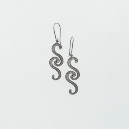 Εικόνα της Ασημένια Σκουλαρίκια Αρχαϊκού Ύφους