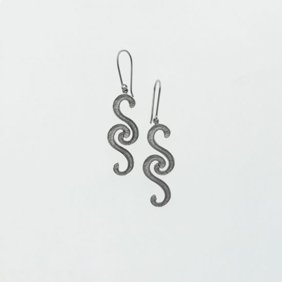 Εικόνα της Ασημένια Σκουλαρίκια Αρχαϊκού Ύφους