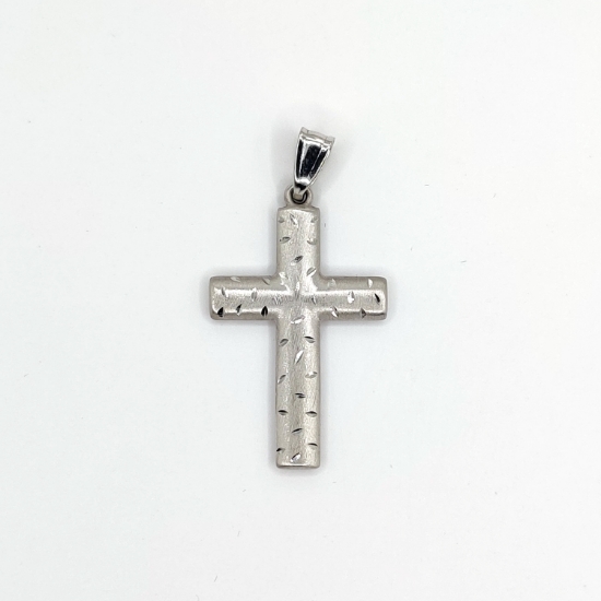 Εικόνα της White Gold K14 Cross